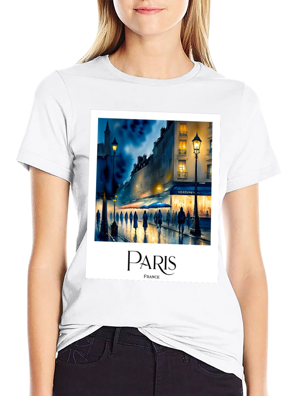 Paris France Black T-Shirt