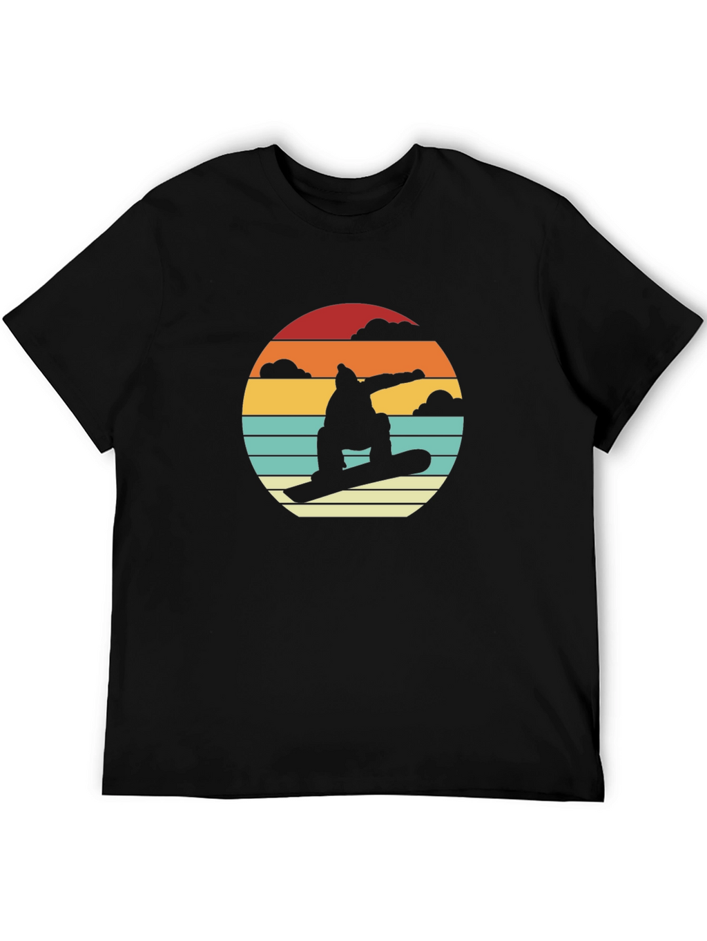 Retro Snowboarder Sunset T-Shirt