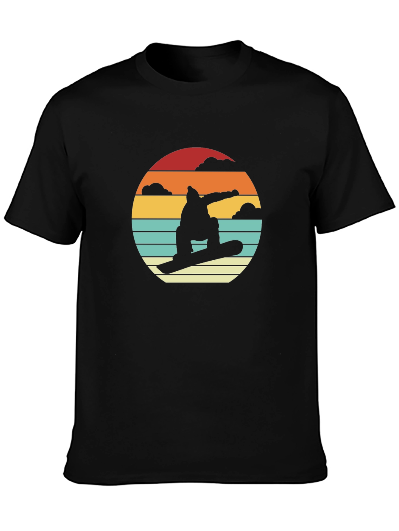 Retro Snowboarder Sunset T-Shirt