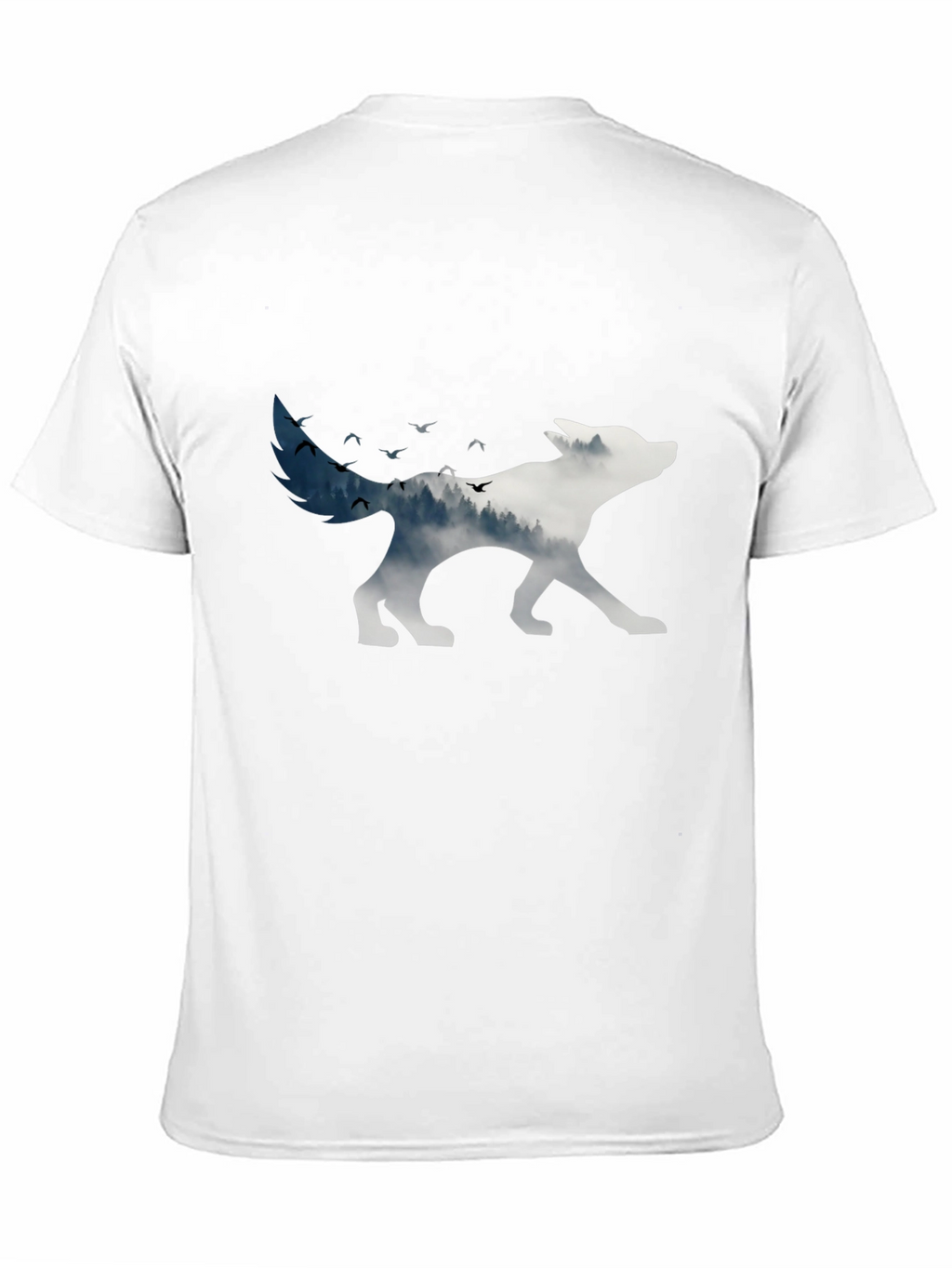 Wolf Silhouette Graphic Tee - Nature Inspired Design