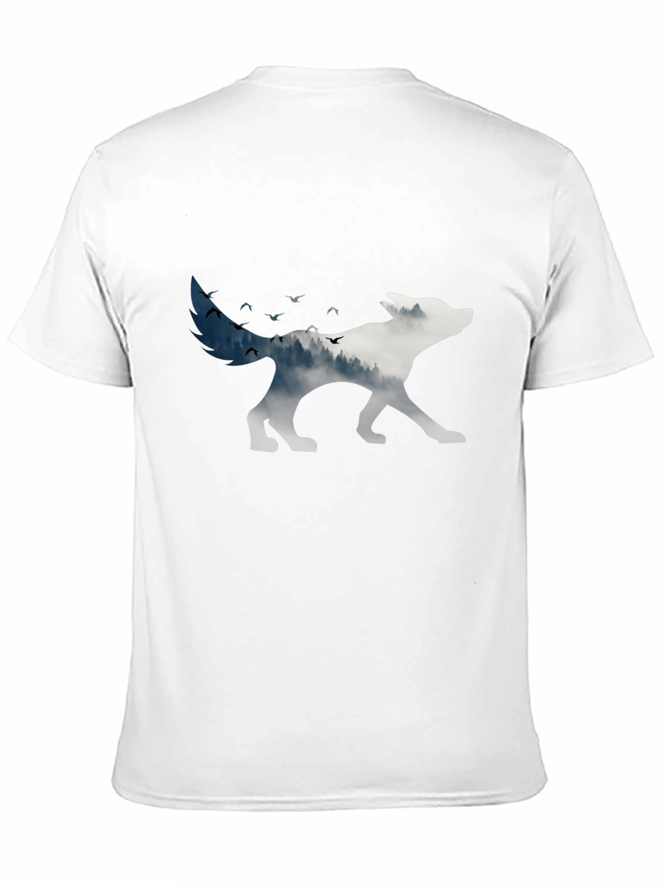 Wolf Silhouette Graphic Tee - Nature Inspired Design
