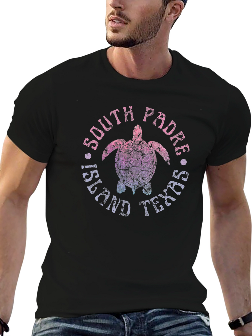 South Padre Island Texas Turtle Graphic T-Shirt