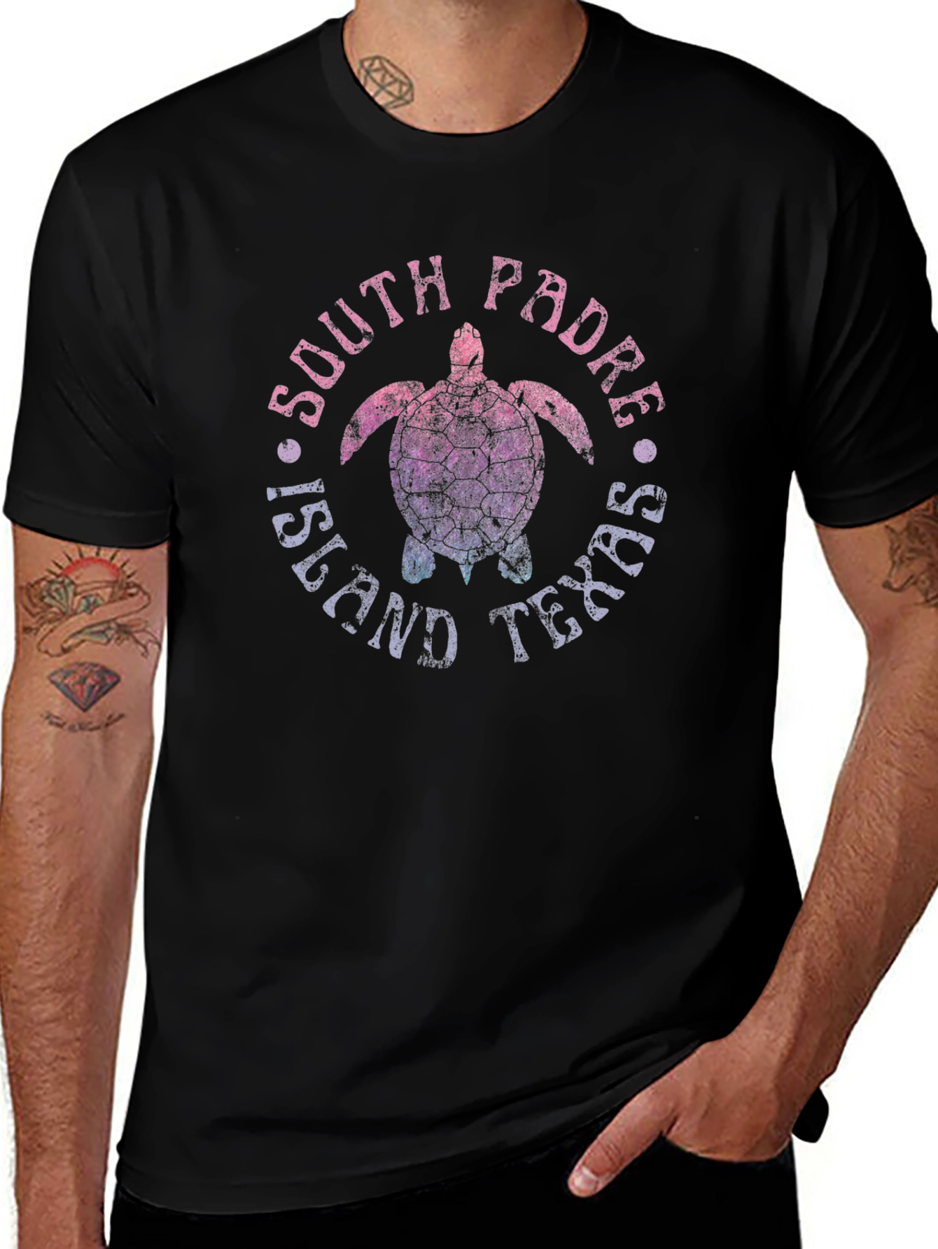 South Padre Island Texas Turtle Graphic T-Shirt