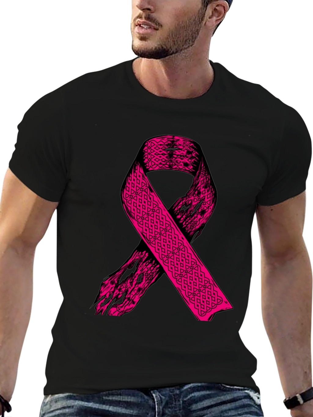 Pink Ribbon Graphic Tee - Awareness & Support