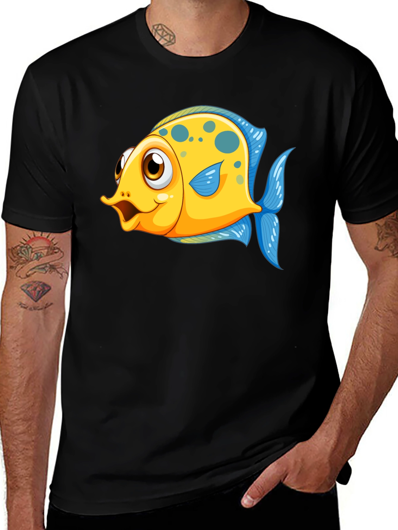 Cartoon Fish Graphic Tee