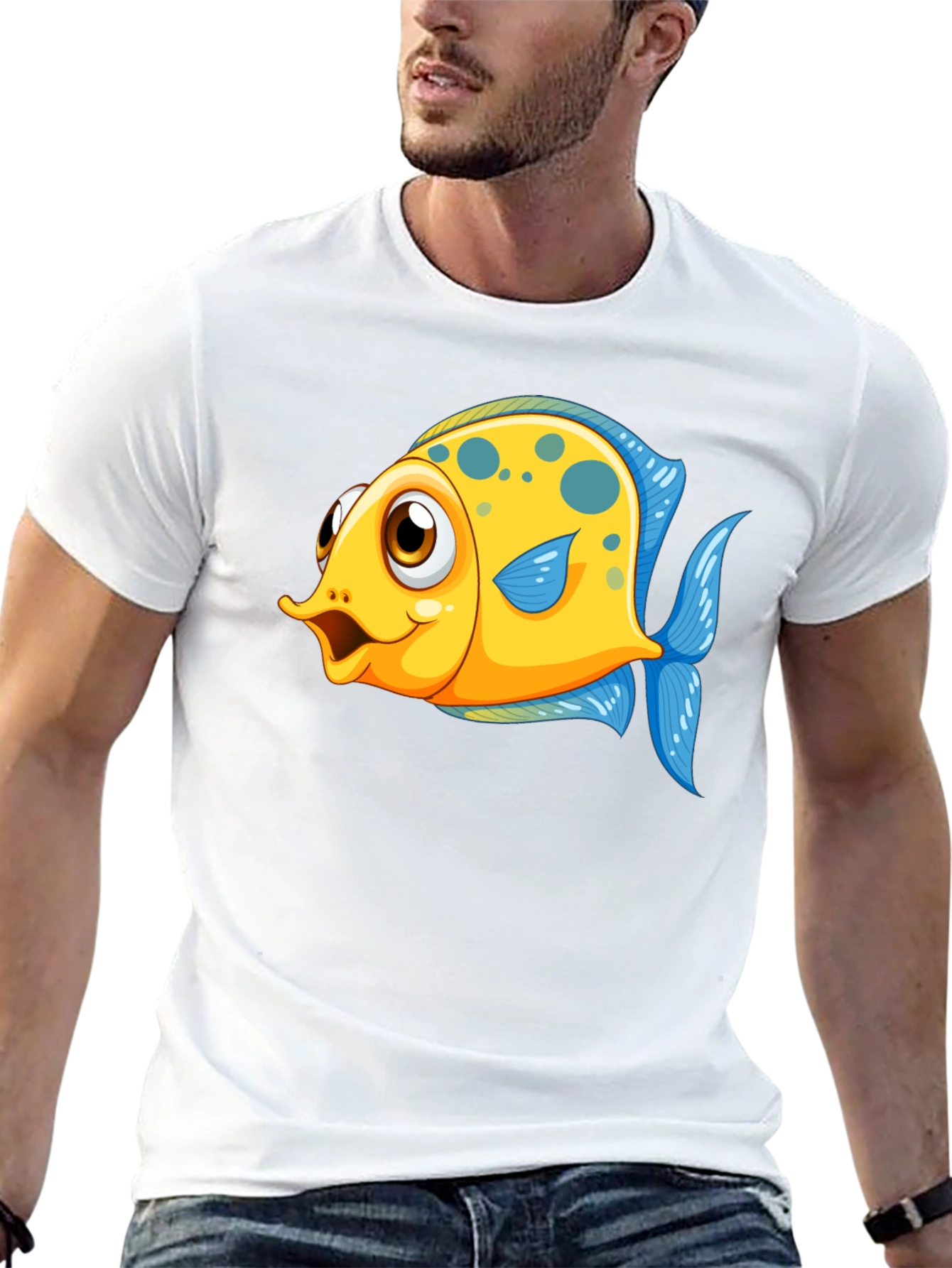 Cartoon Fish Graphic Tee