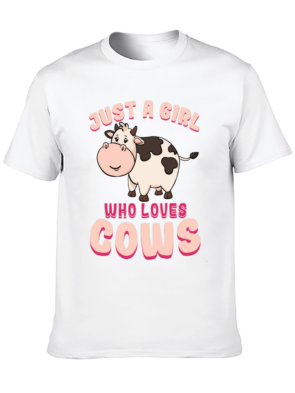 Just A Girl Who Loves Cows Graphic T-Shirt