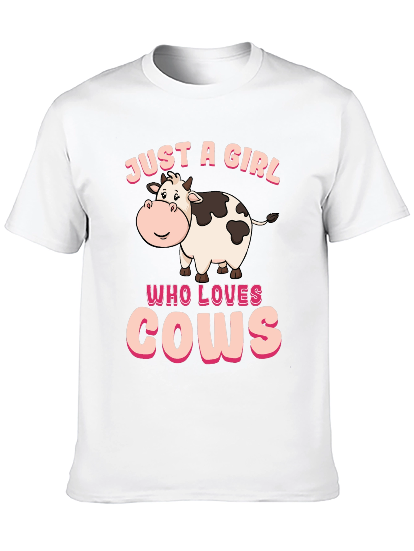 Just A Girl Who Loves Cows Graphic T-Shirt