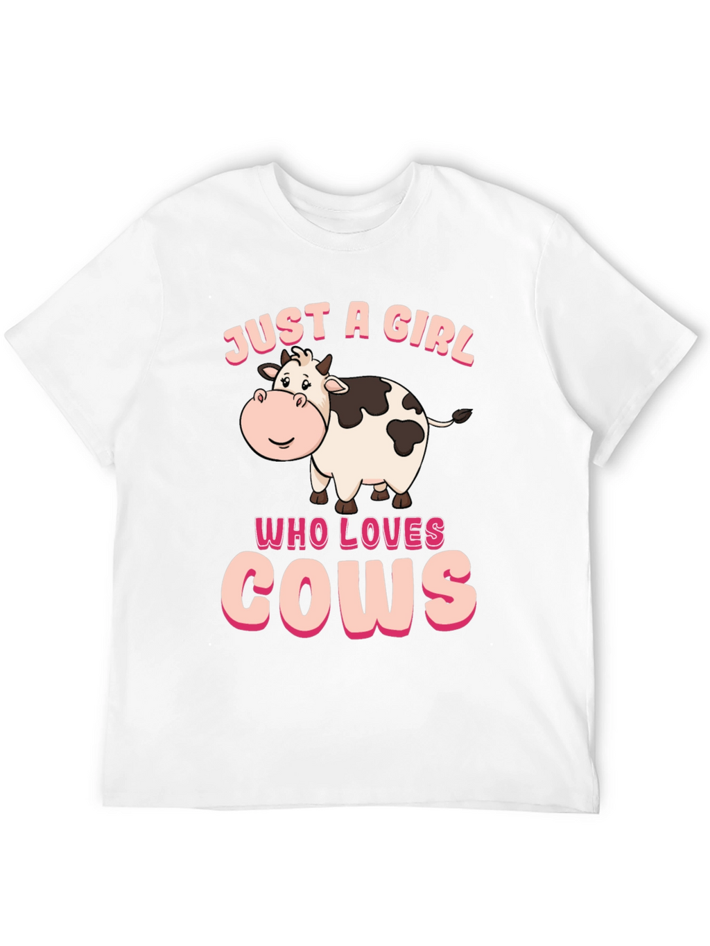 Just A Girl Who Loves Cows Graphic T-Shirt