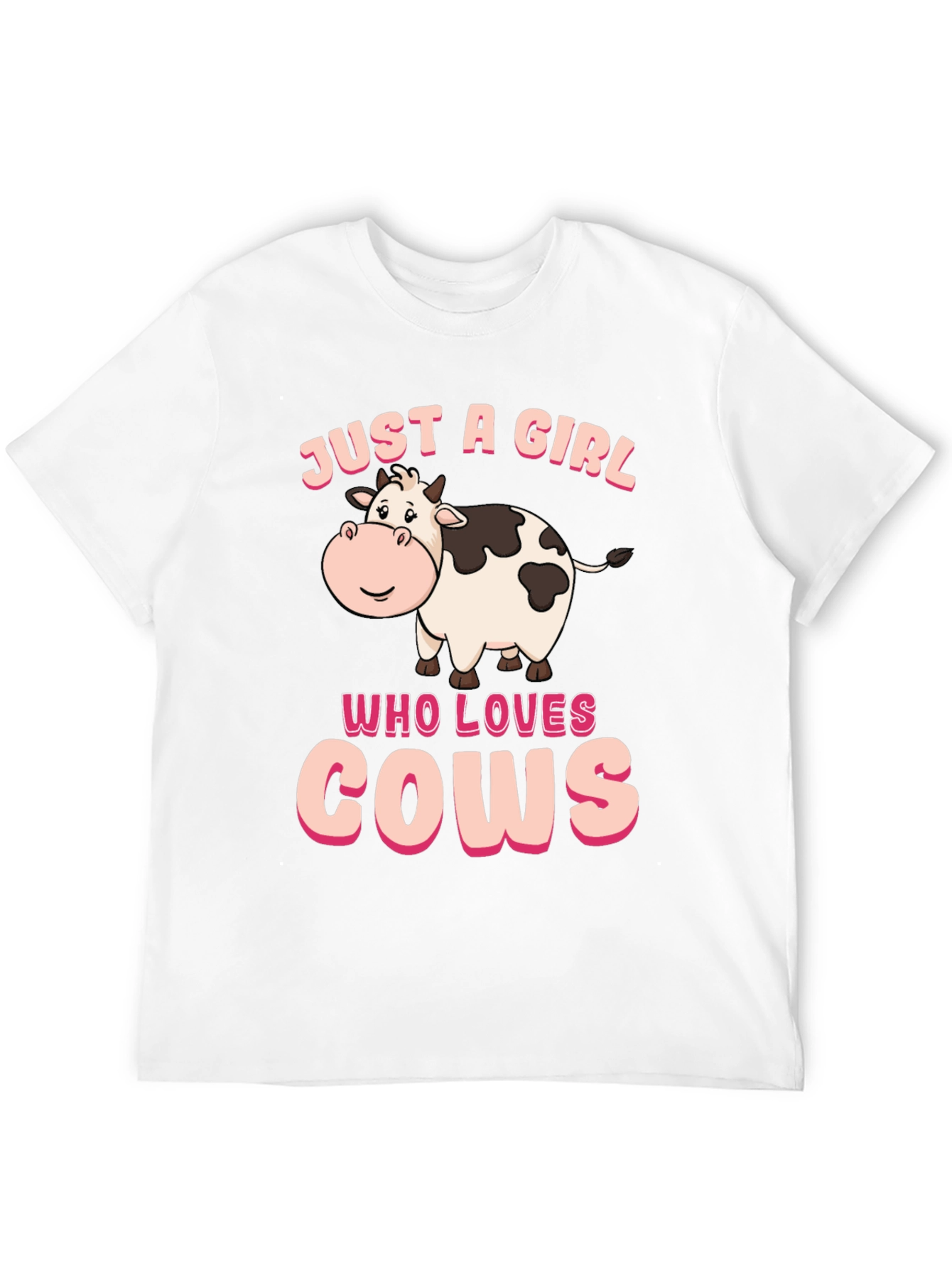 Just A Girl Who Loves Cows Graphic T-Shirt