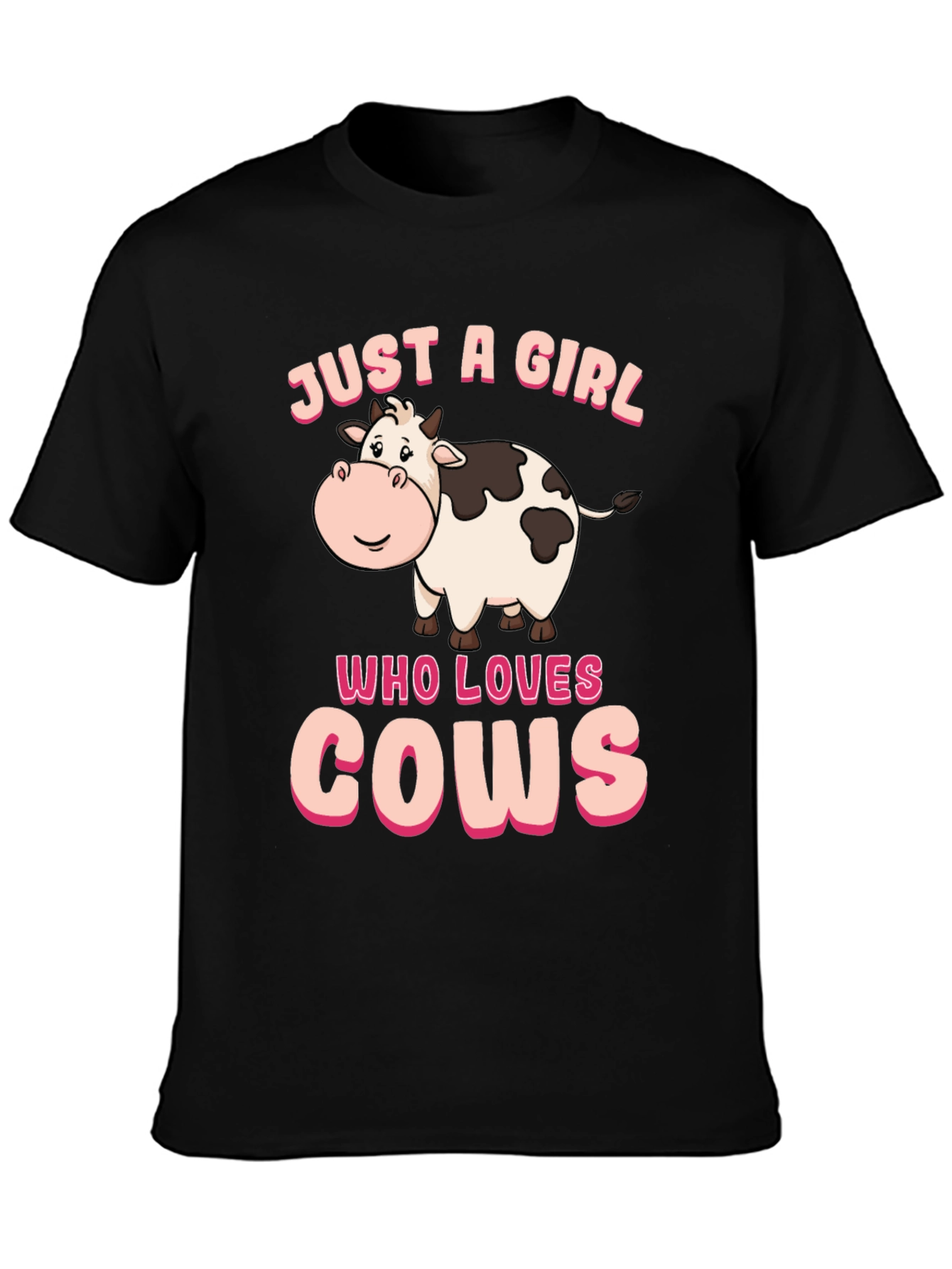 Just A Girl Who Loves Cows Graphic T-Shirt