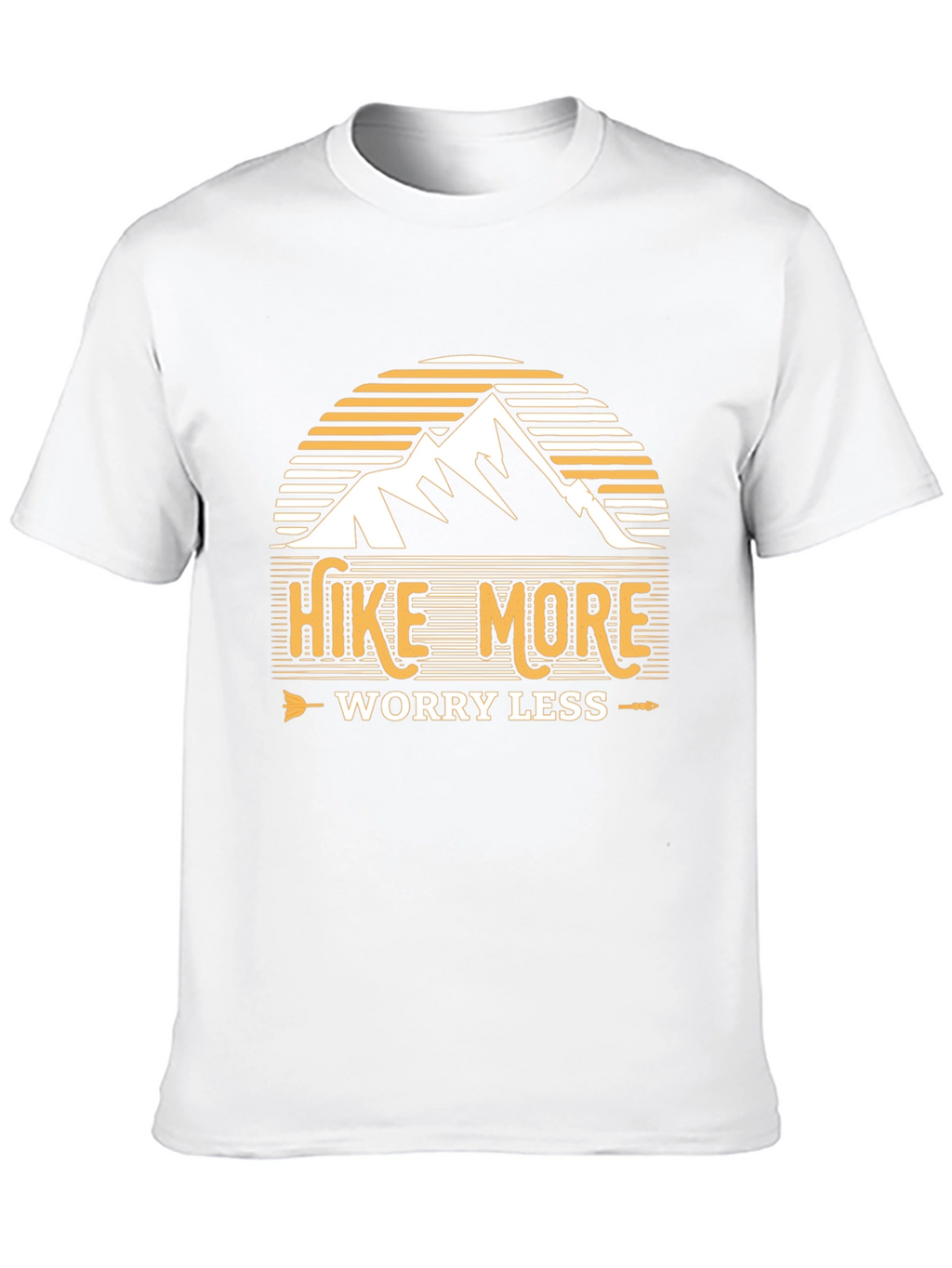 Hike More Worry Less Black Graphic T-Shirt
