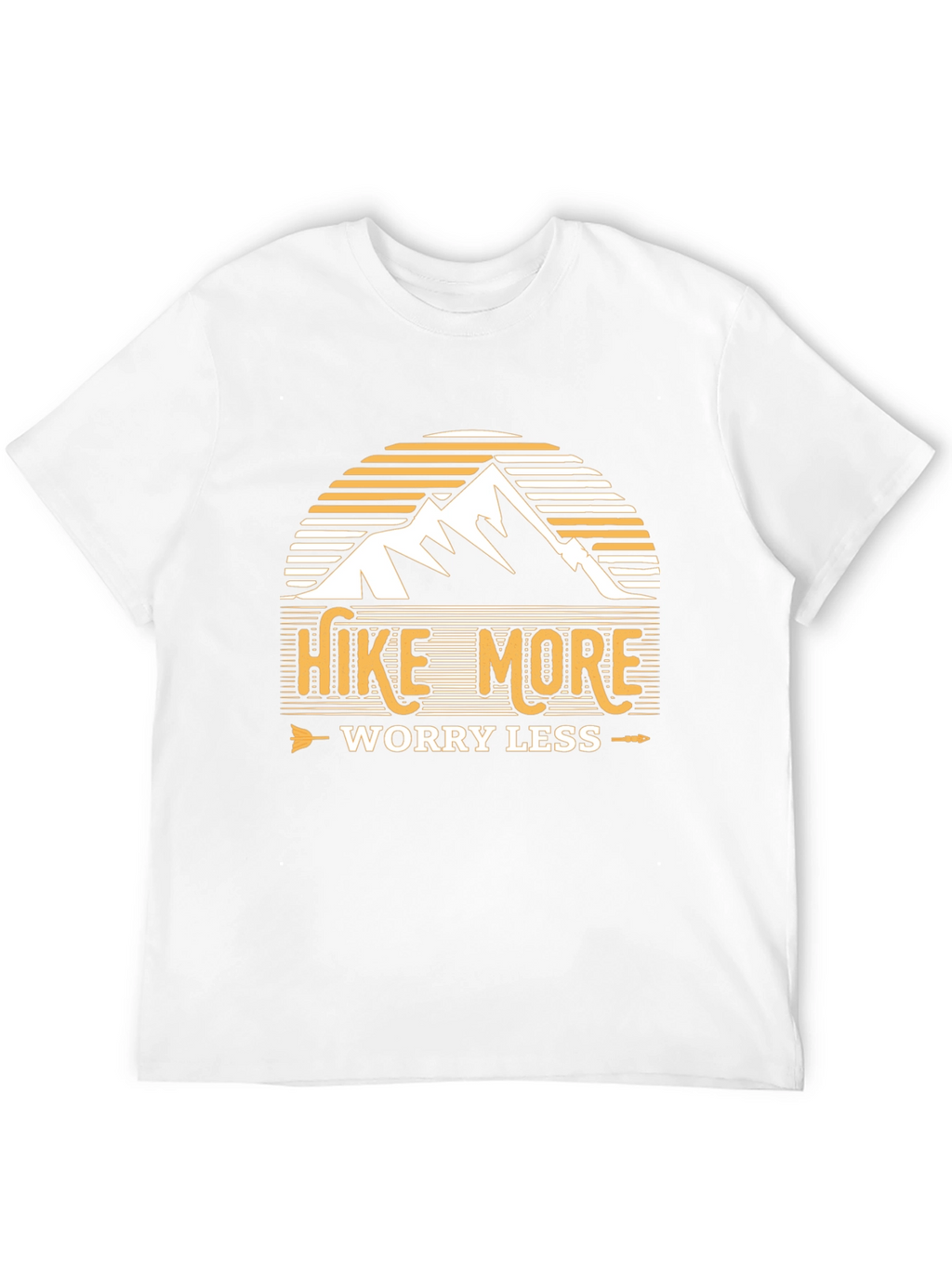 Hike More Worry Less Black Graphic T-Shirt
