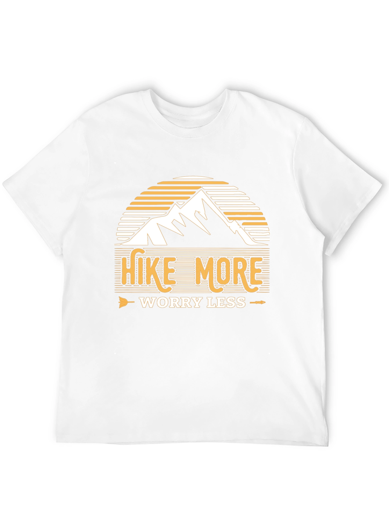 Hike More Worry Less Black Graphic T-Shirt