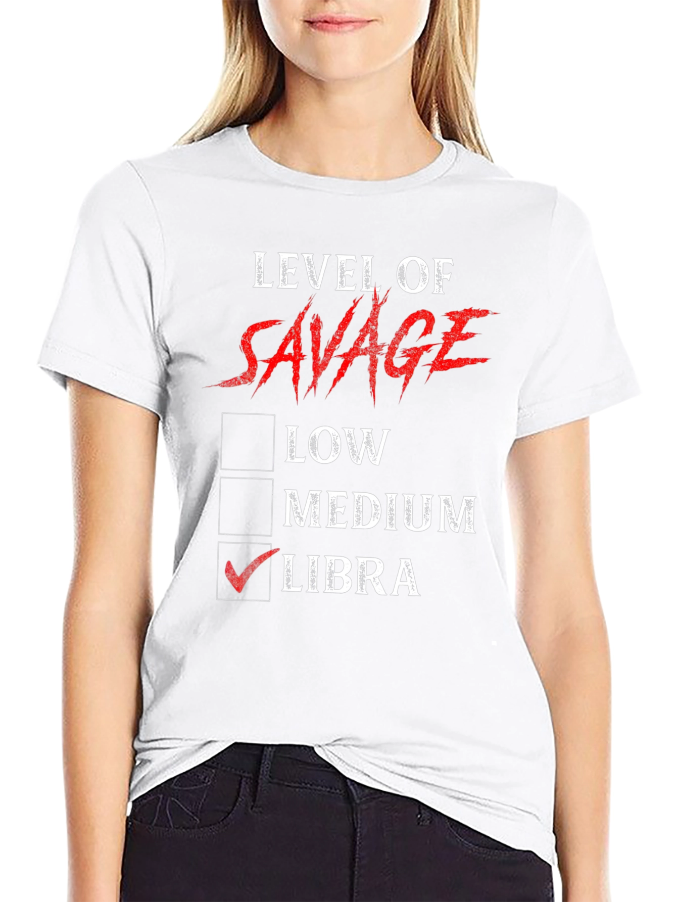 Level of Savage Libra Zodiac Graphic T-Shirt