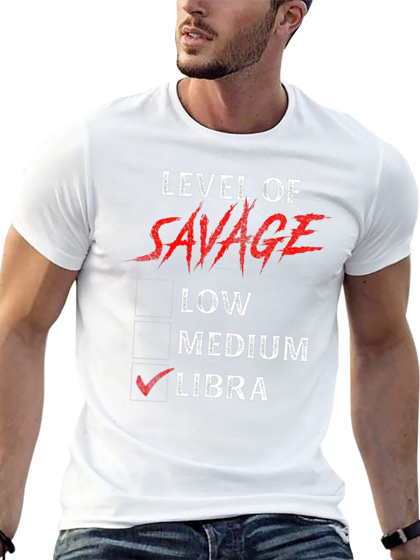 Level of Savage Libra Zodiac Graphic T-Shirt