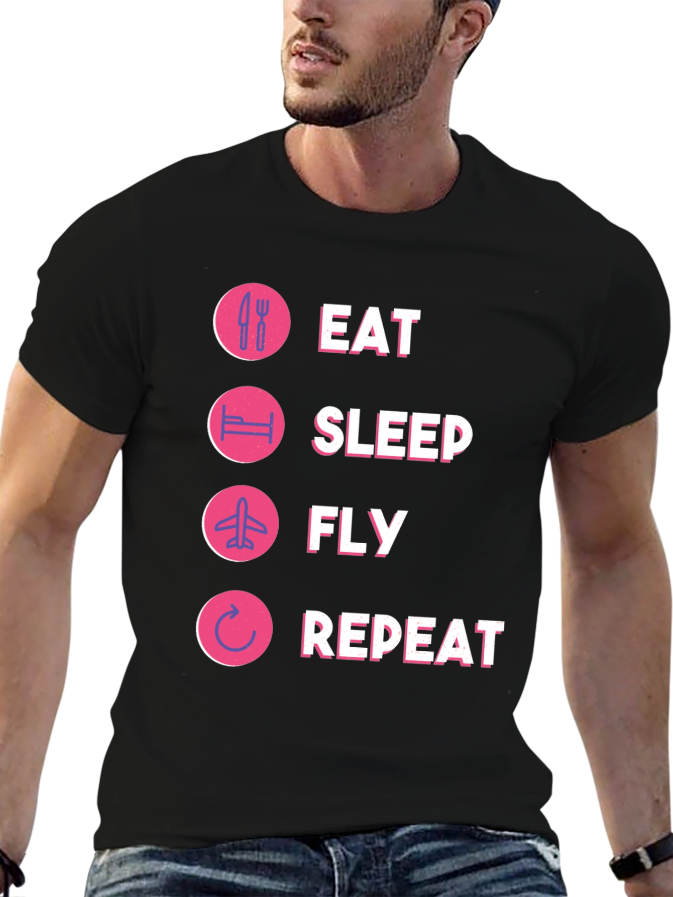 Eat Sleep Fly Repeat T-Shirt