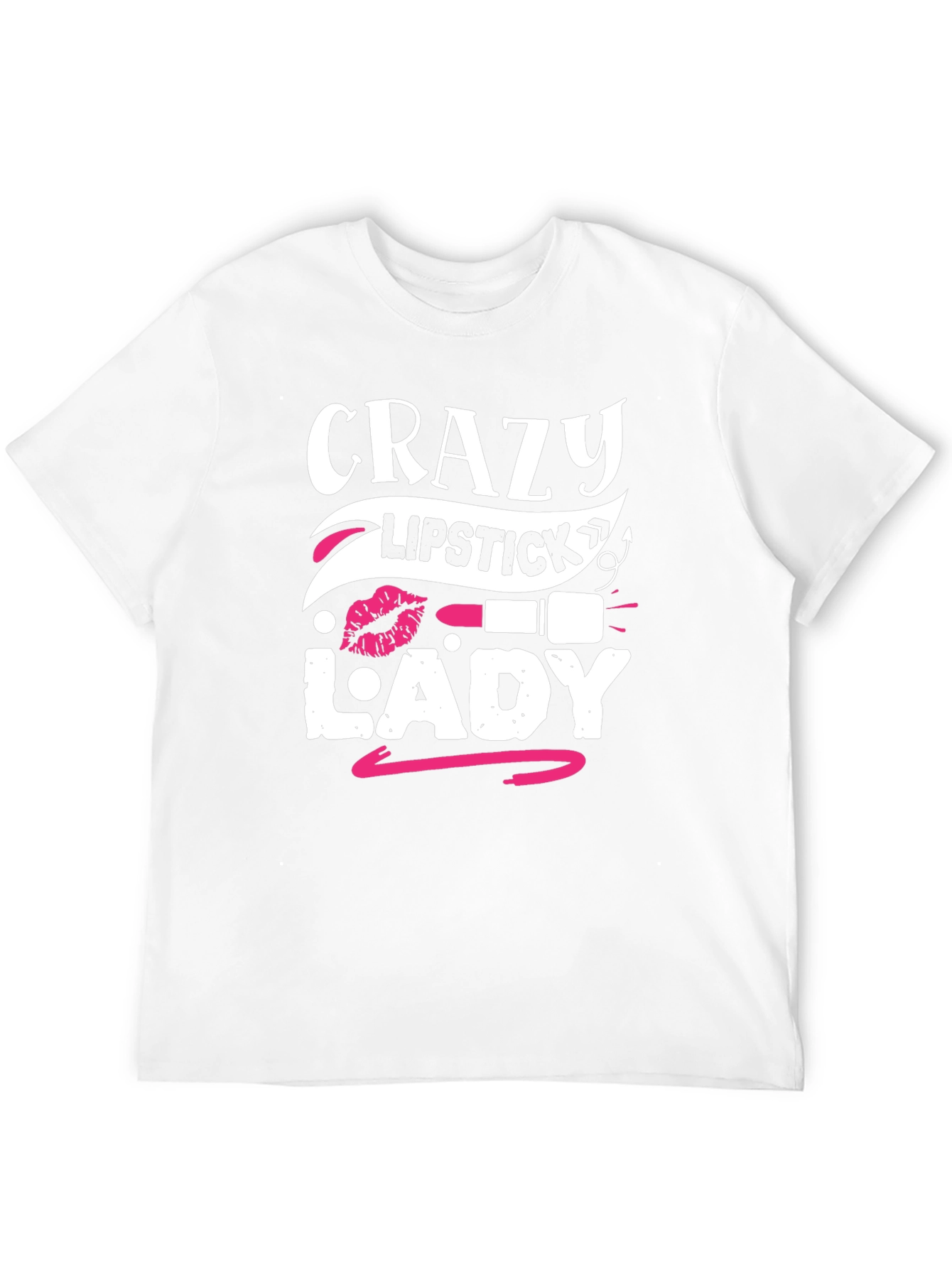 Crazy Lipstick Lady Graphic Tee - Black