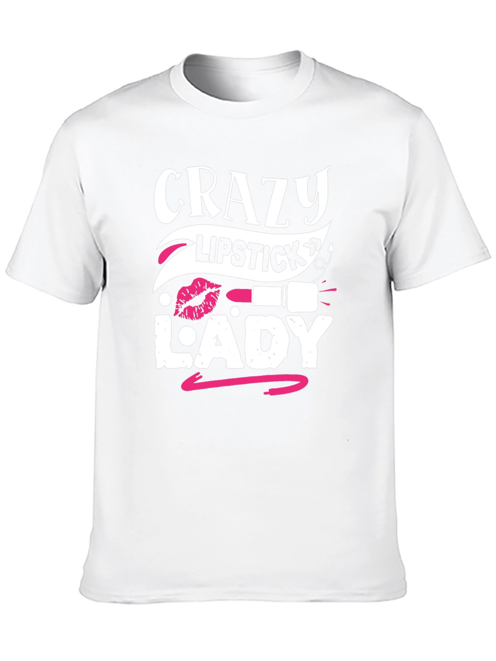 Crazy Lipstick Lady Graphic Tee - Black