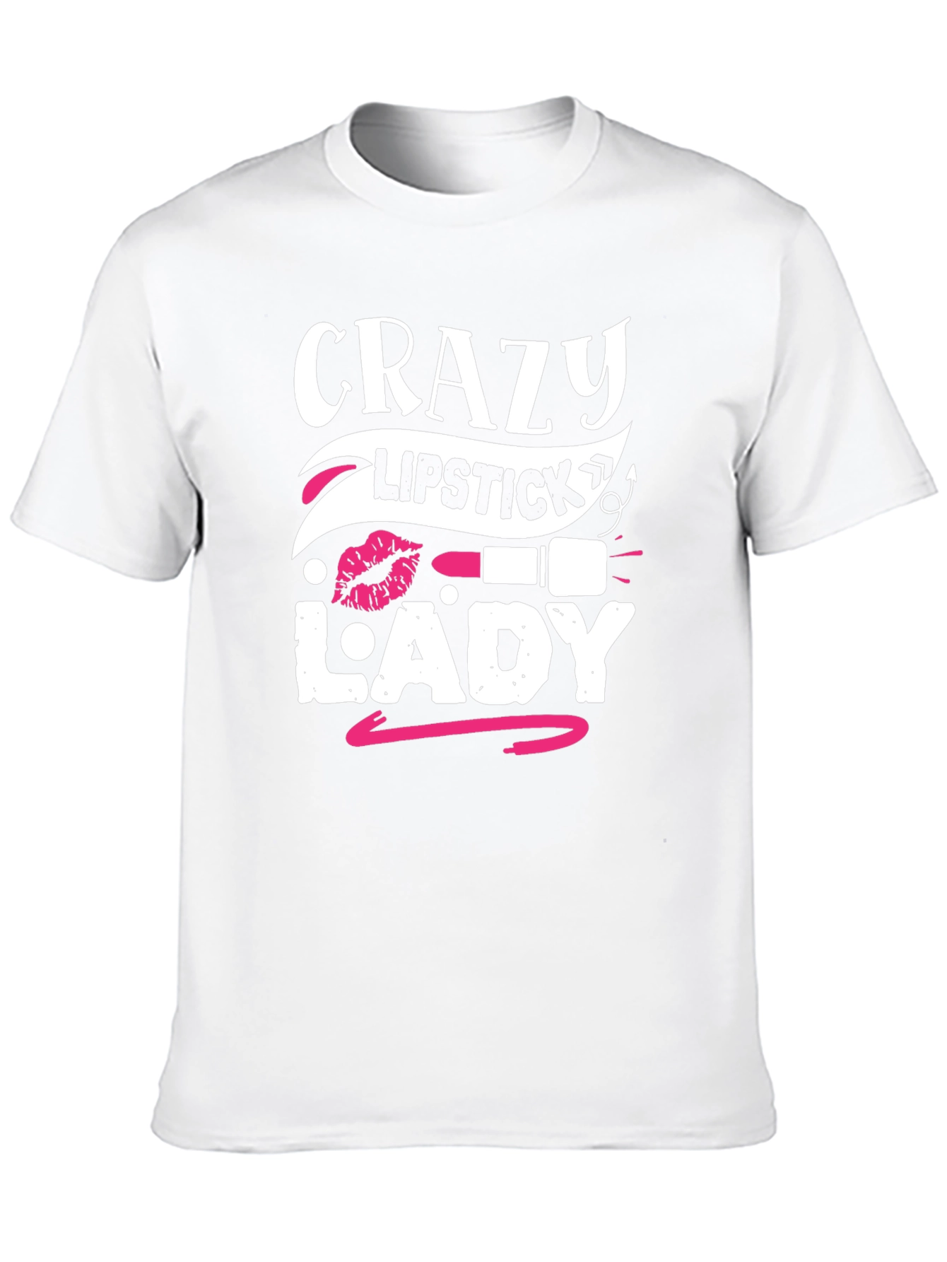 Crazy Lipstick Lady Graphic Tee - Black