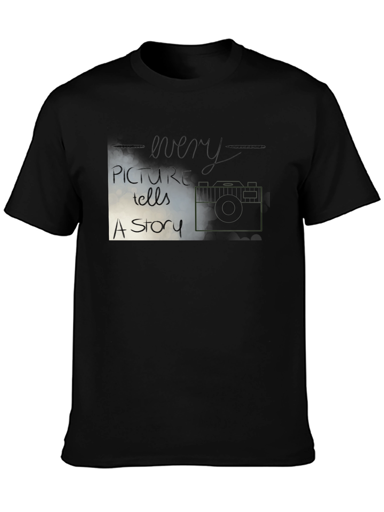 Every Picture Tells A Story Black T-Shirt