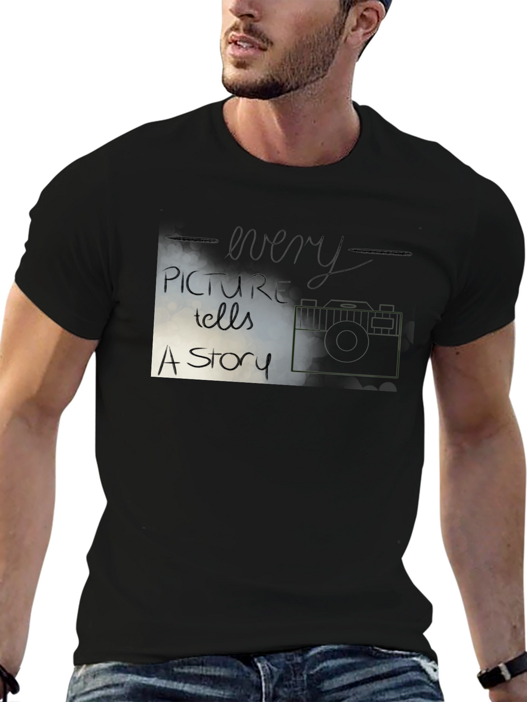 Every Picture Tells A Story Black T-Shirt