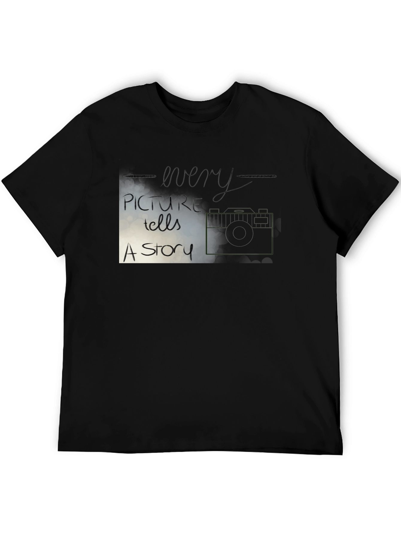 Every Picture Tells A Story Black T-Shirt