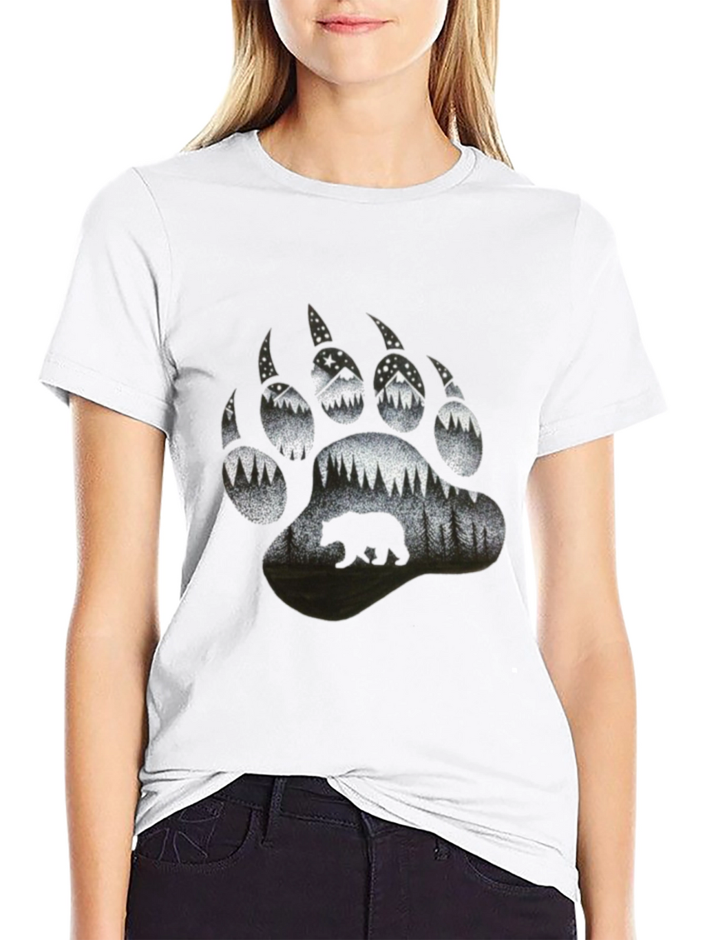 Bear Paw Print Nature T-Shirt