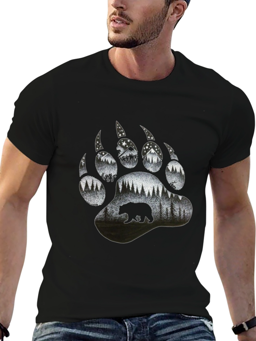 Bear Paw Print Nature T-Shirt