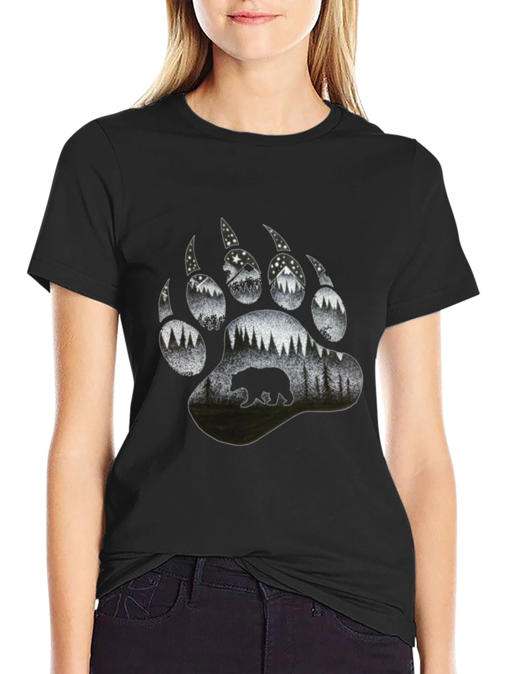 Bear Paw Print Nature T-Shirt