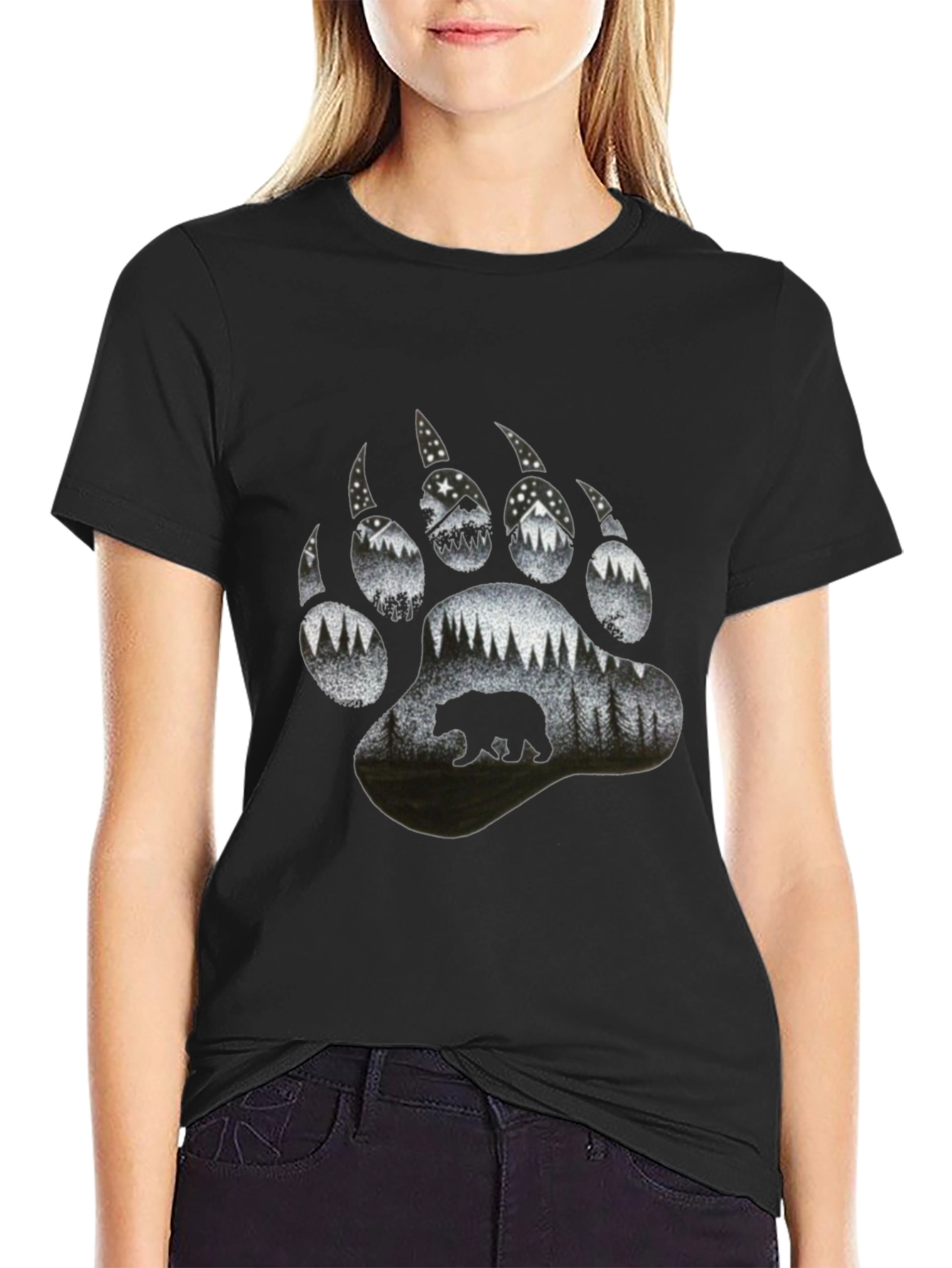 Bear Paw Print Nature T-Shirt