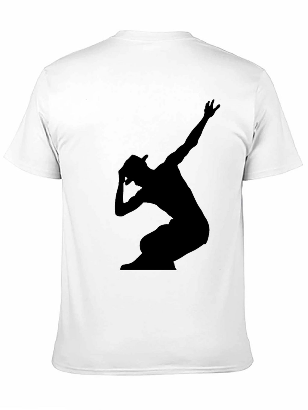 Stylish Black Graphic Tee - Silhouette Dance