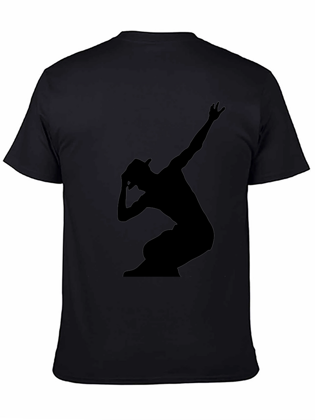 Stylish Black Graphic Tee - Silhouette Dance