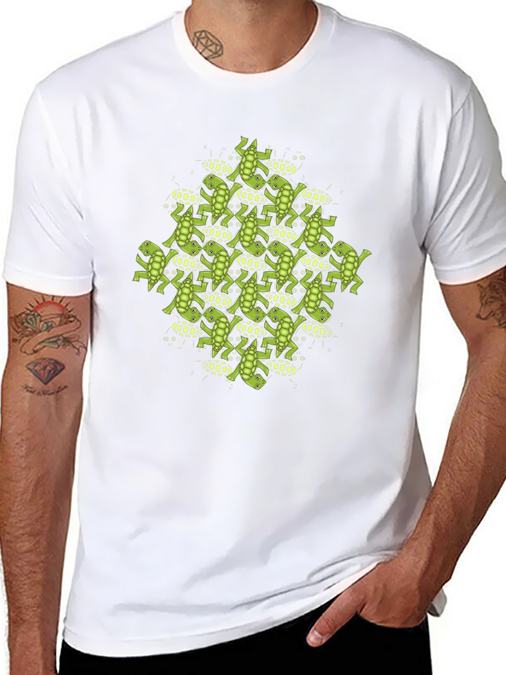 Frog Tessellation Print T-Shirt