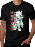 Robot Graphic Tee - Black Short Sleeve Shirt