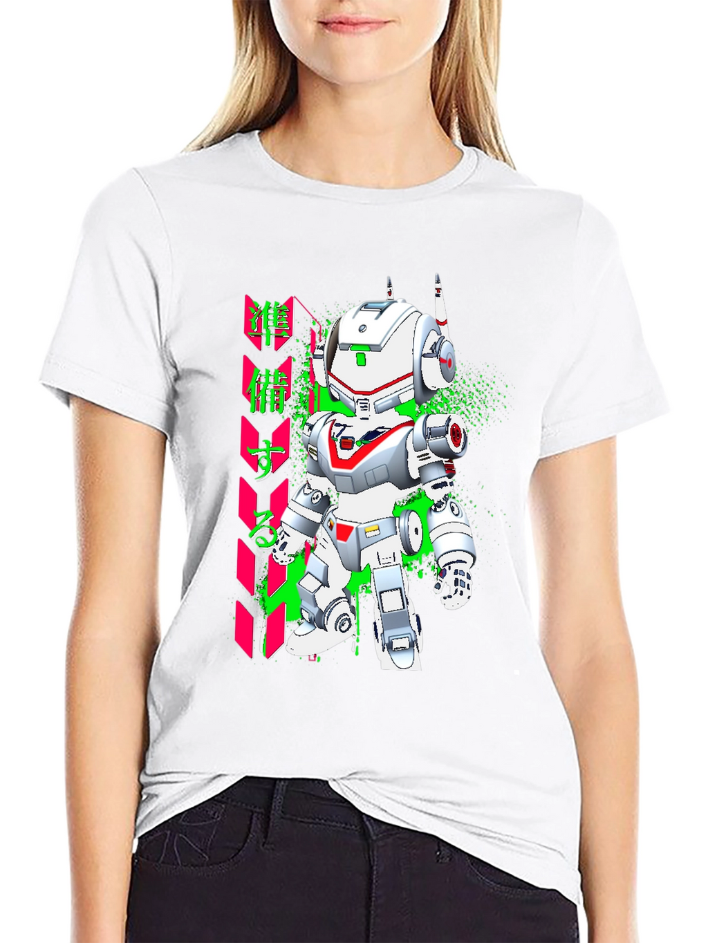 Robot Graphic Tee - Black Short Sleeve Shirt