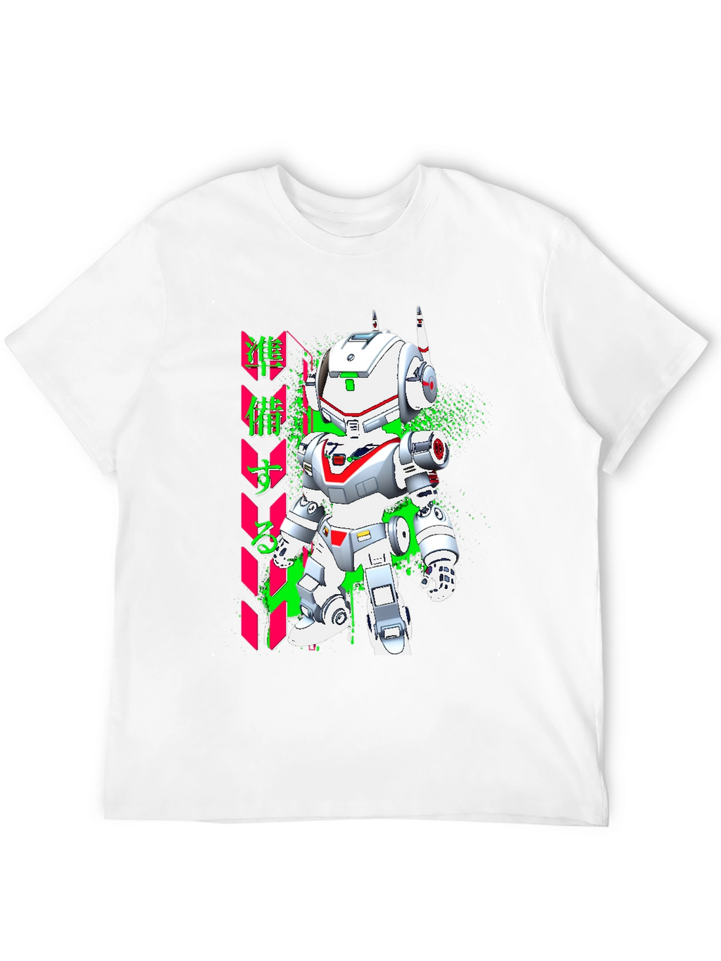Robot Graphic Tee - Black Short Sleeve Shirt