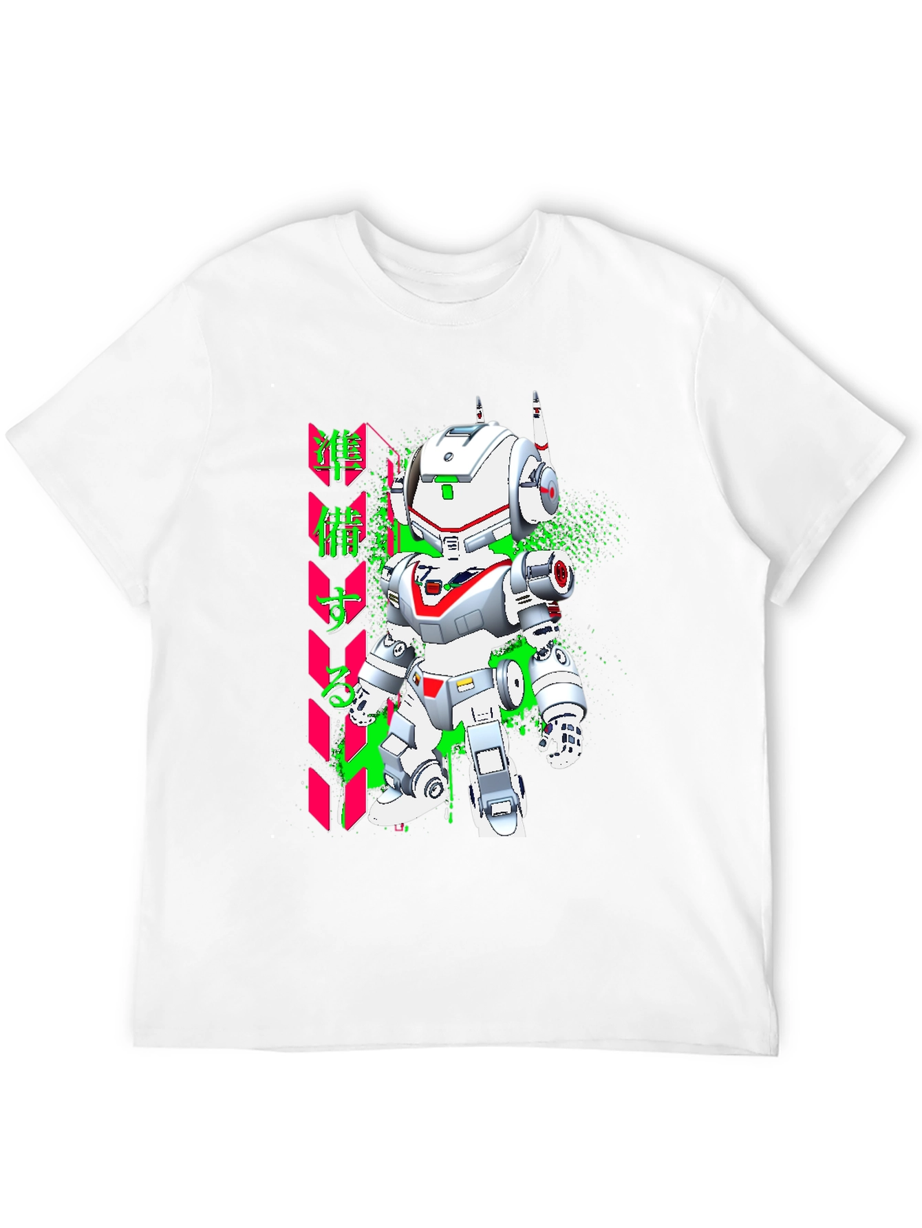 Robot Graphic Tee - Black Short Sleeve Shirt