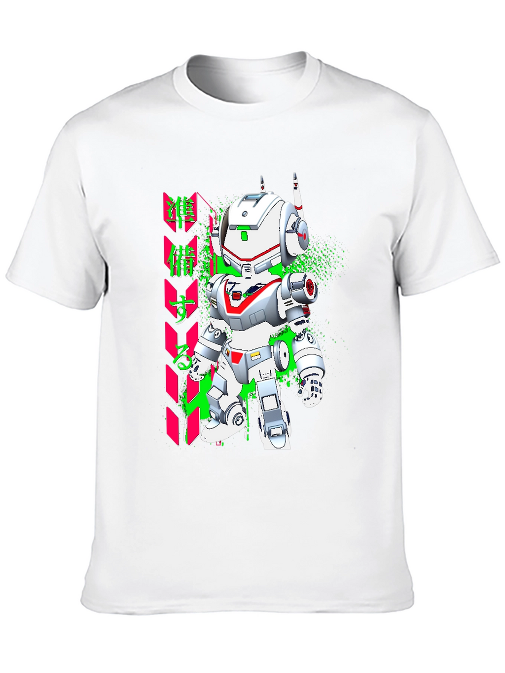 Robot Graphic Tee - Black Short Sleeve Shirt