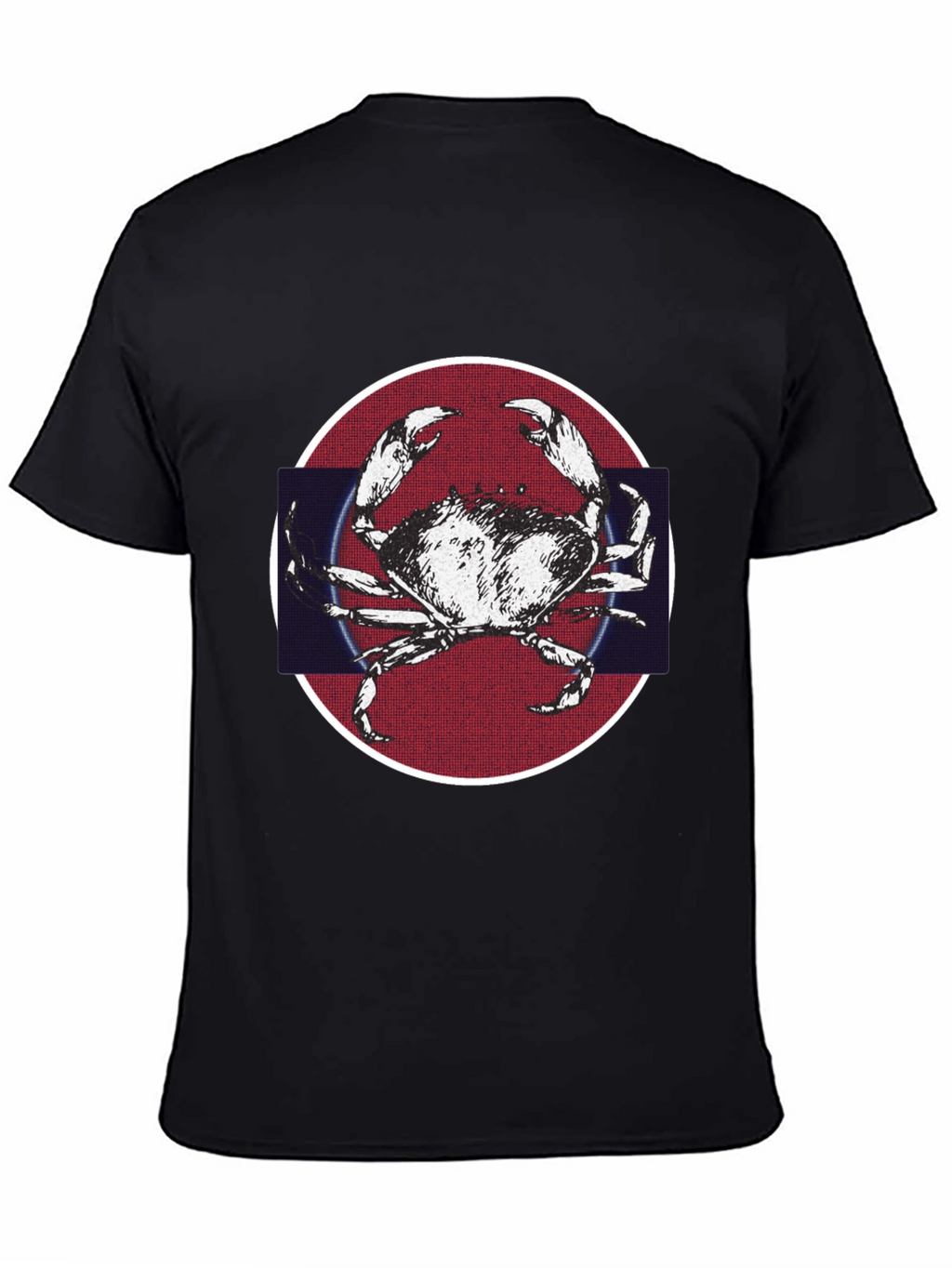Crab Graphic Tee - Mens Black Cotton T-Shirt