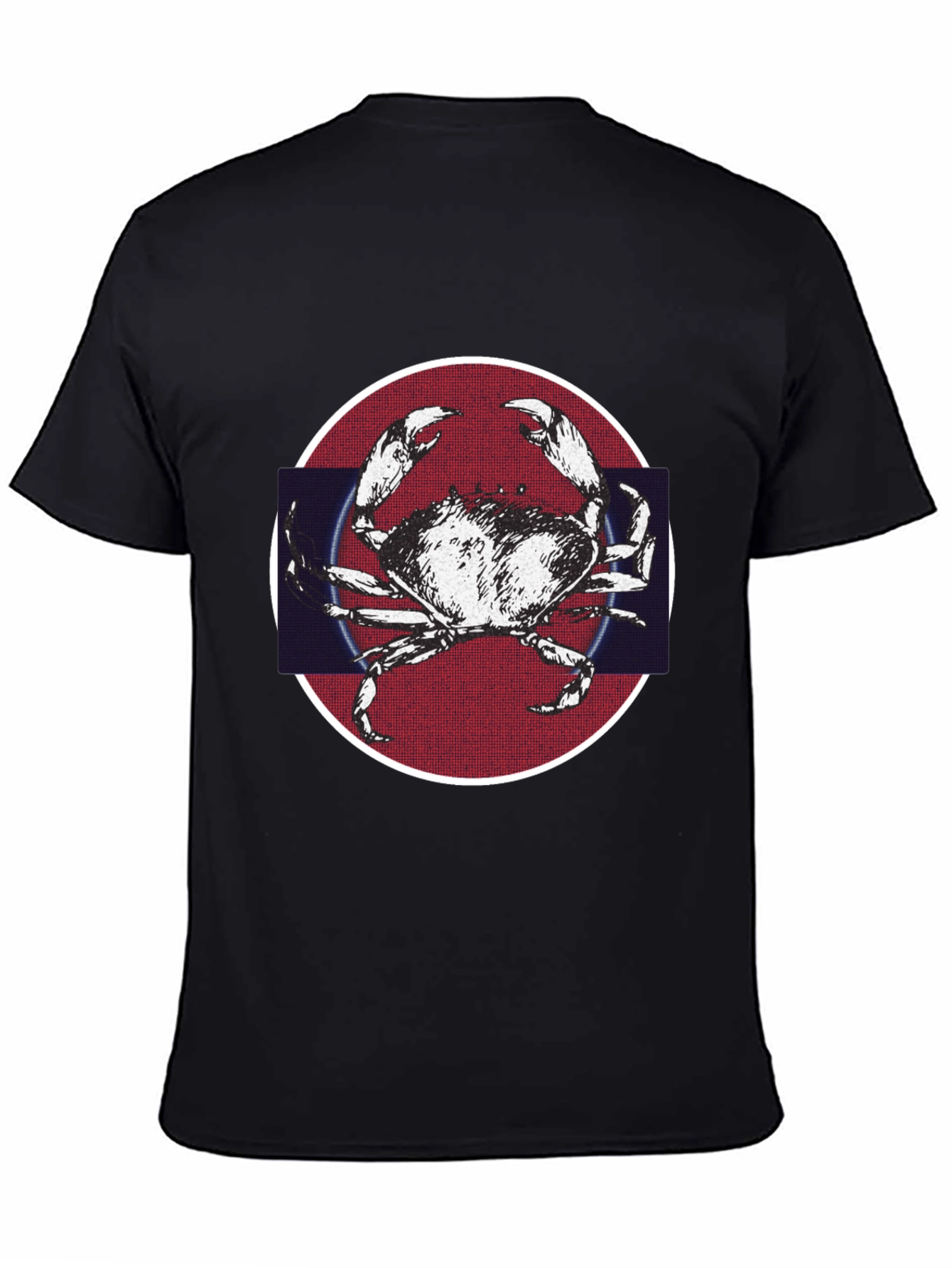 Crab Graphic Tee - Mens Black Cotton T-Shirt