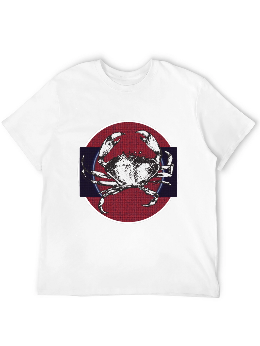 Crab Graphic Tee - Mens Black Cotton T-Shirt