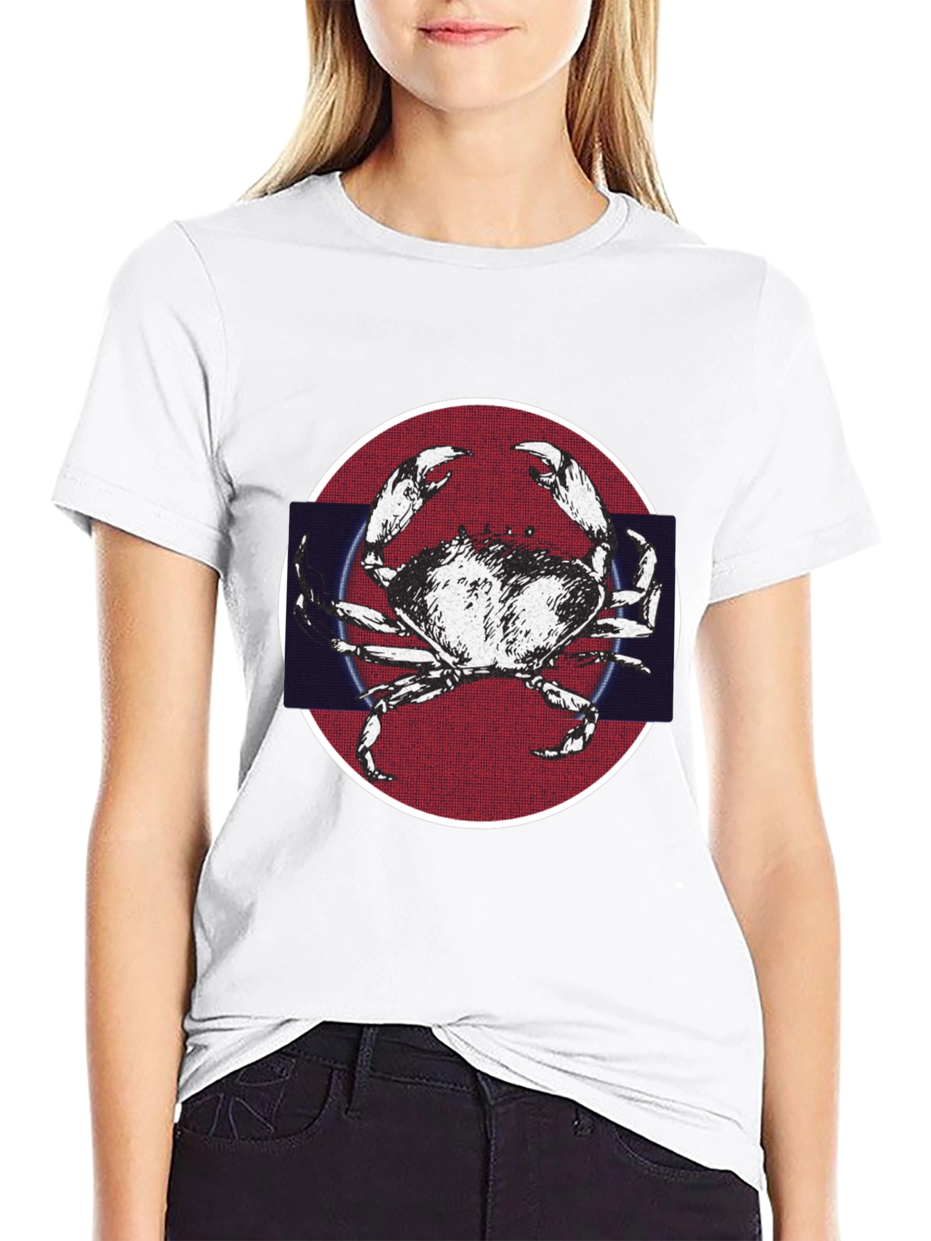 Crab Graphic Tee - Mens Black Cotton T-Shirt