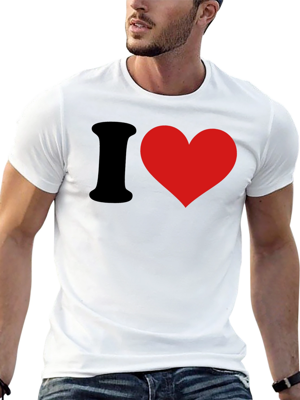 I Love Black T-Shirt - Classic Heart Tee