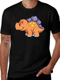 Cartoon Dinosaur Graphic T-Shirt