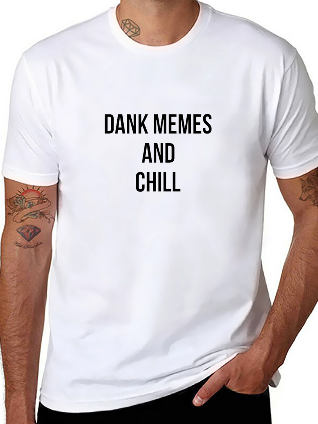 Dank Memes and Chill T-Shirt - Casual Black Tee