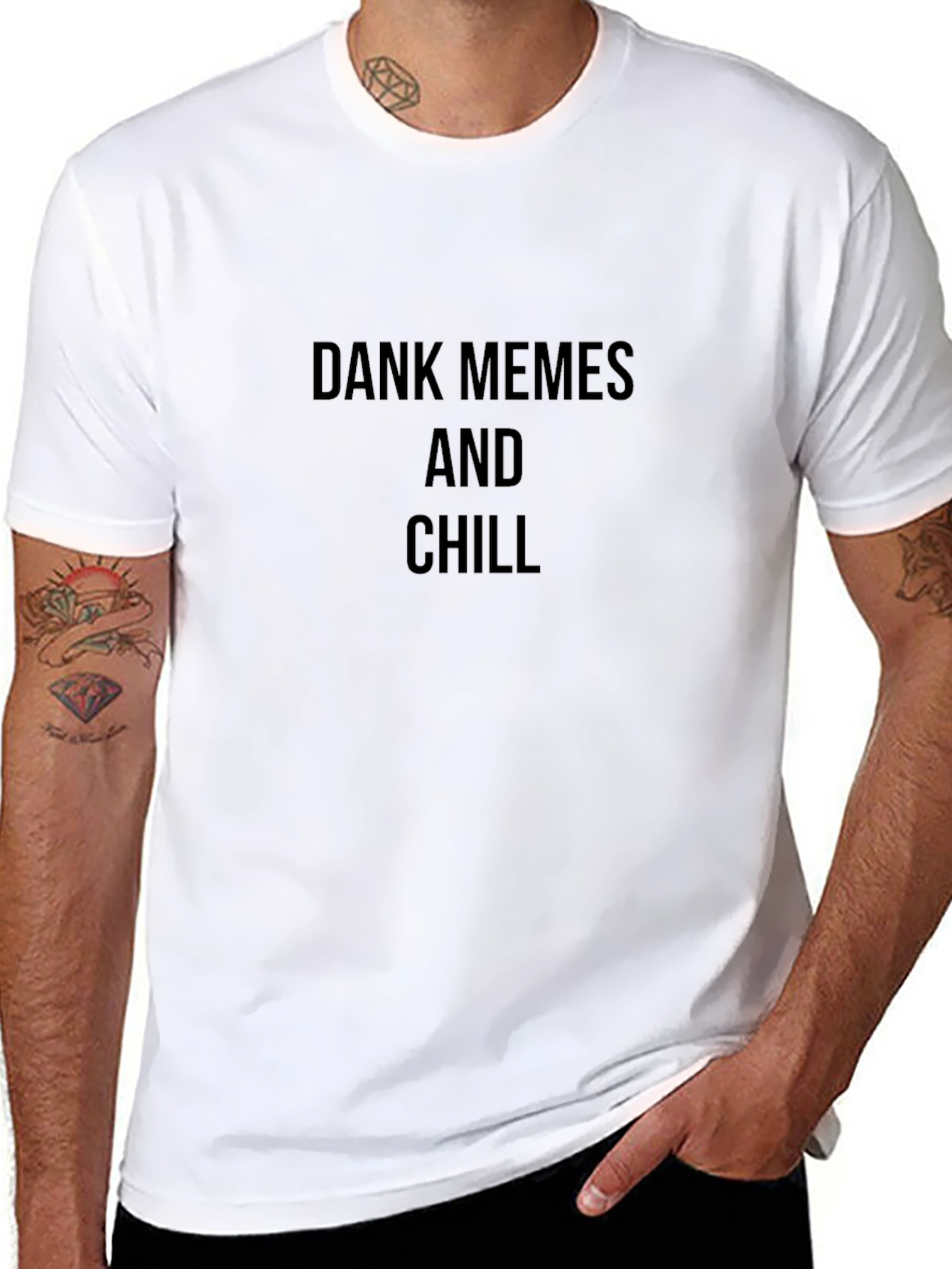 Dank Memes and Chill T-Shirt - Casual Black Tee