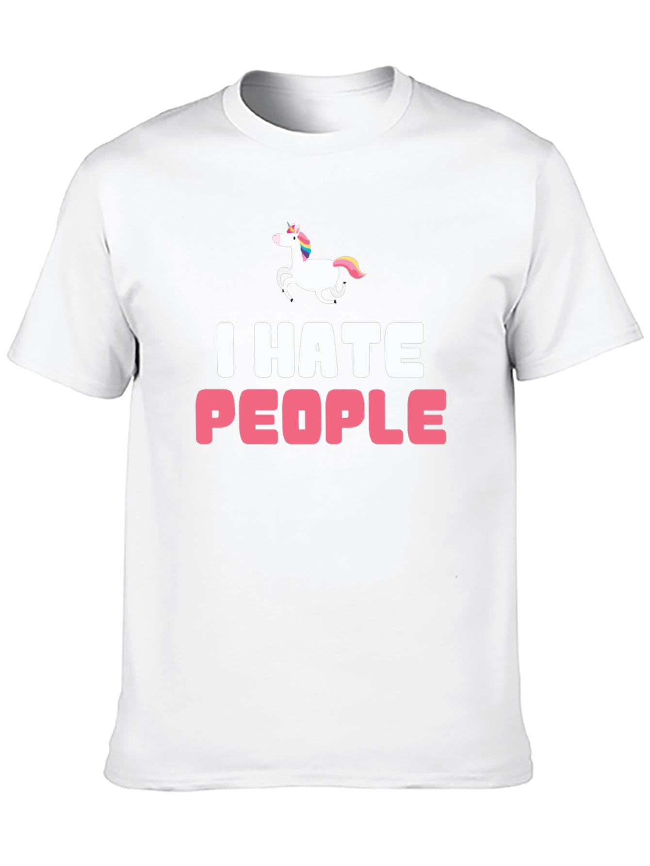 I Hate People Unicorn Black T-Shirt