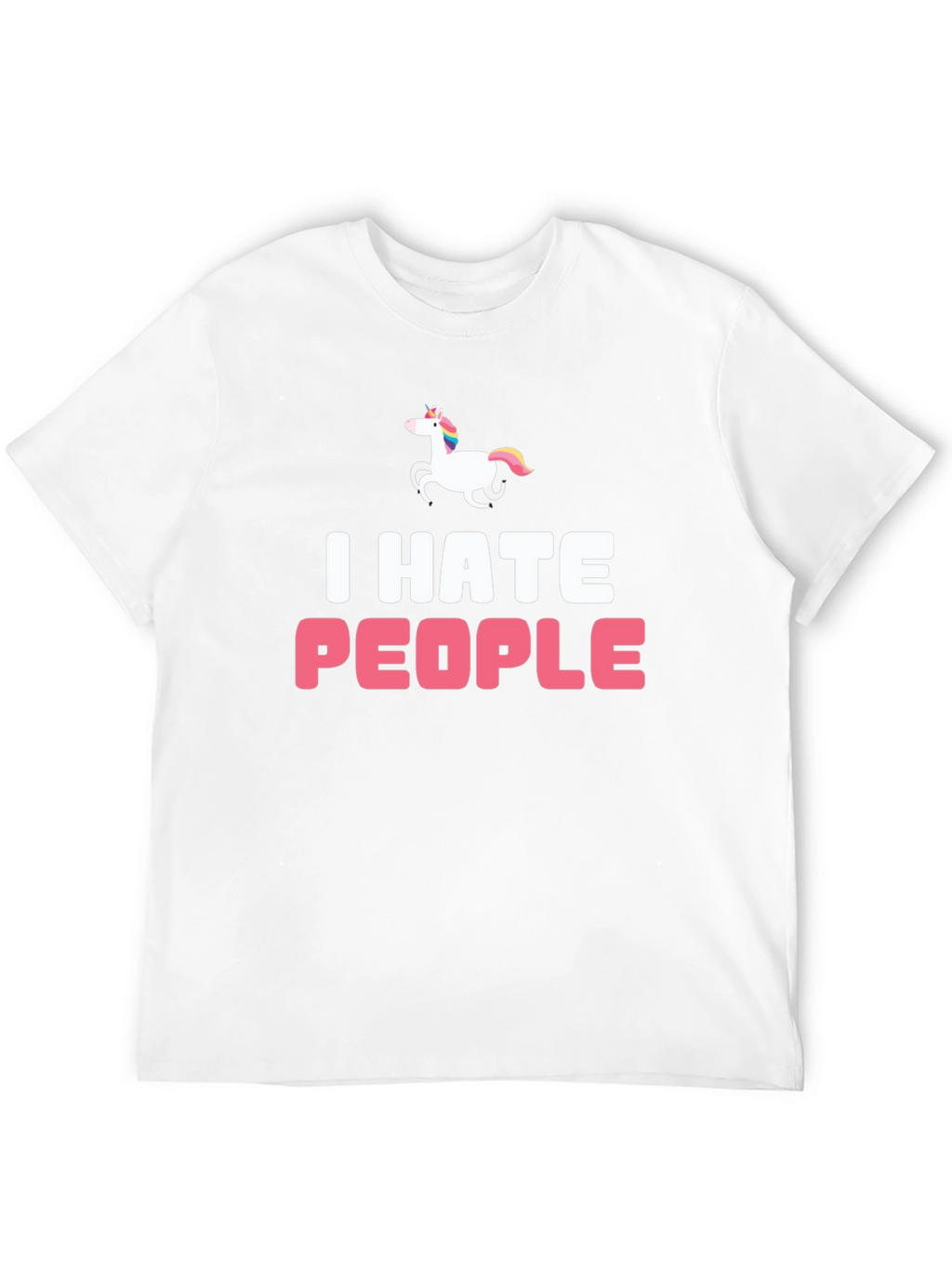 I Hate People Unicorn Black T-Shirt