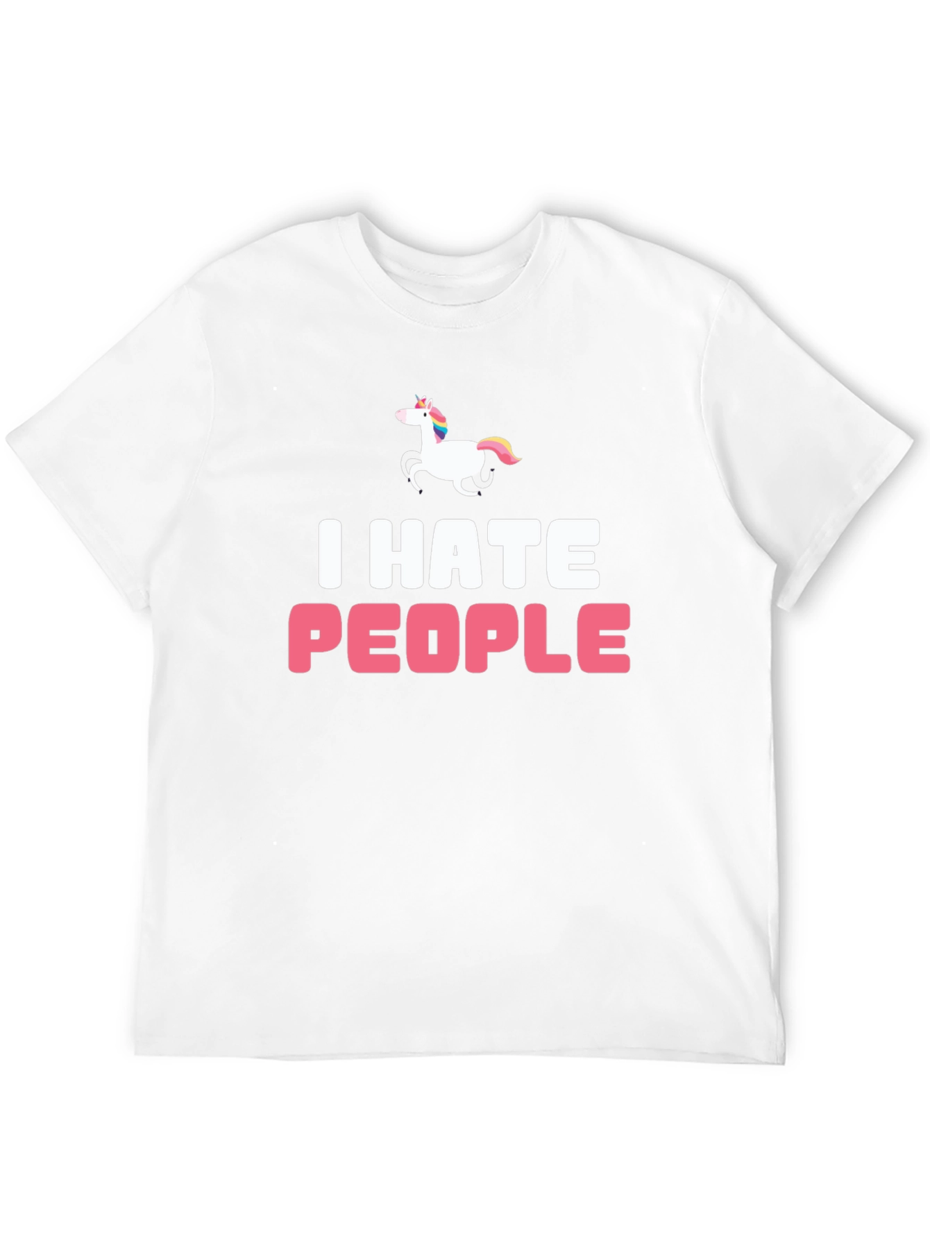 I Hate People Unicorn Black T-Shirt